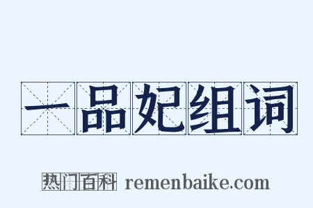 一品妃组词是什么意思的图片